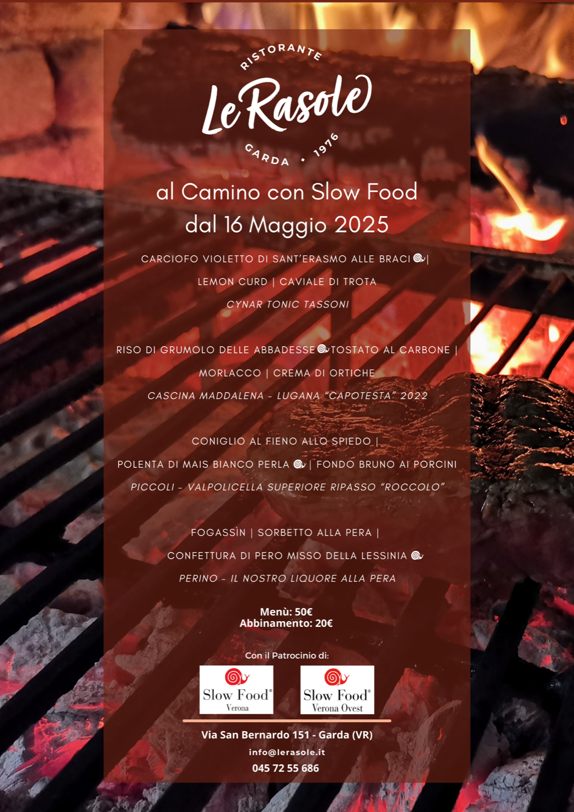 Locandina evento Al Camino con Slow Food