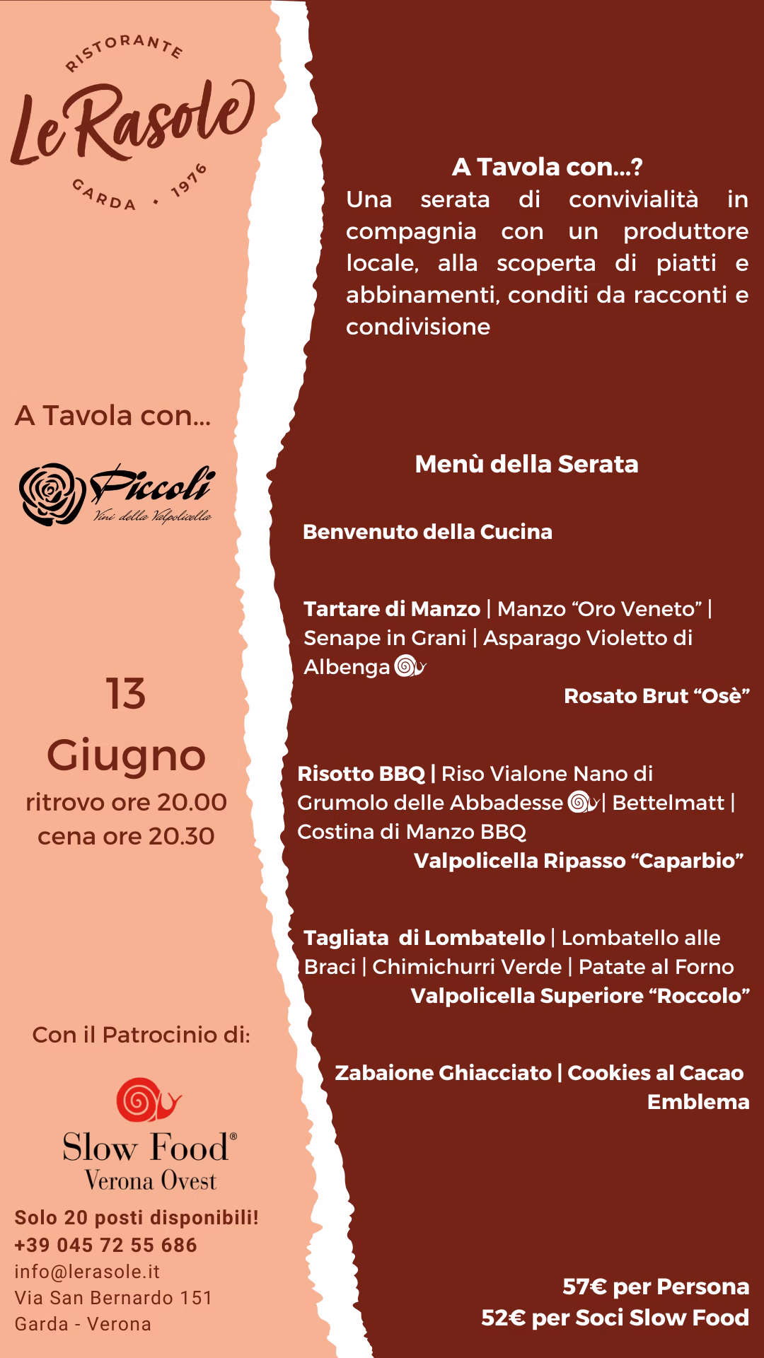 Locandina A Tavola Con Piccoli Wines